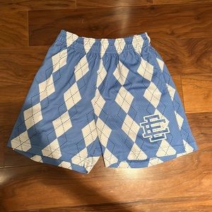 Blue & White Eric Emanuel Argyle Shorts